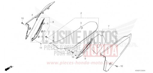 SIEGE/COUVERCLE LATERAL CRF250RR de 2024